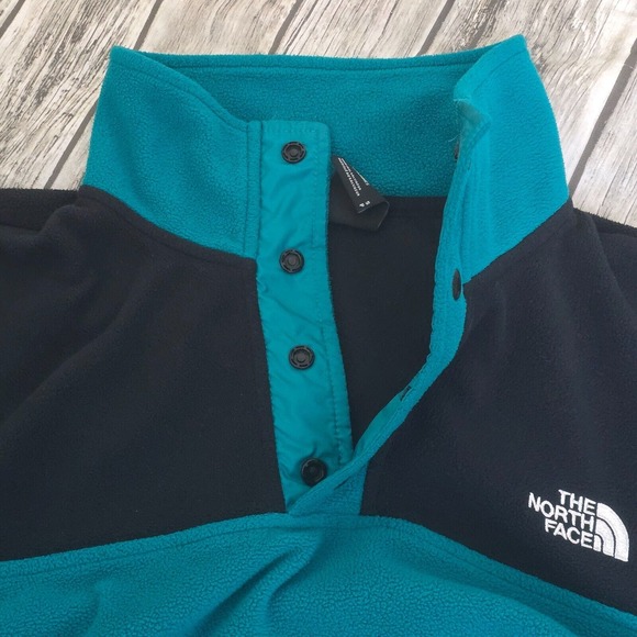 The North Face Pullover Men's Size Small TKA Glacier 1/4 Snap-Neck Fleece Green - Picture 3 of 10